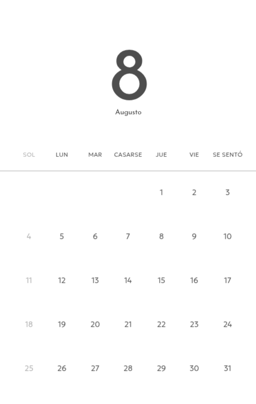 Un calendario fotográfico con un toque limpio y urbano