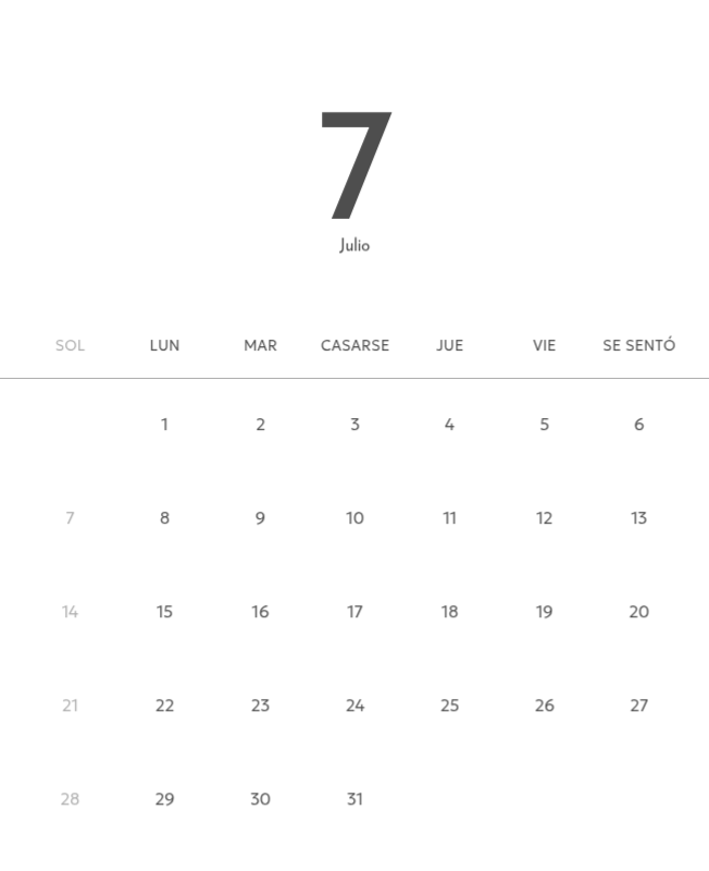 Un calendario fotográfico con un toque limpio y urbano