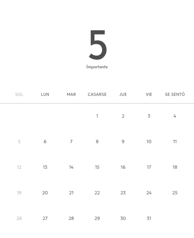 Un calendario fotográfico con un toque limpio y urbano