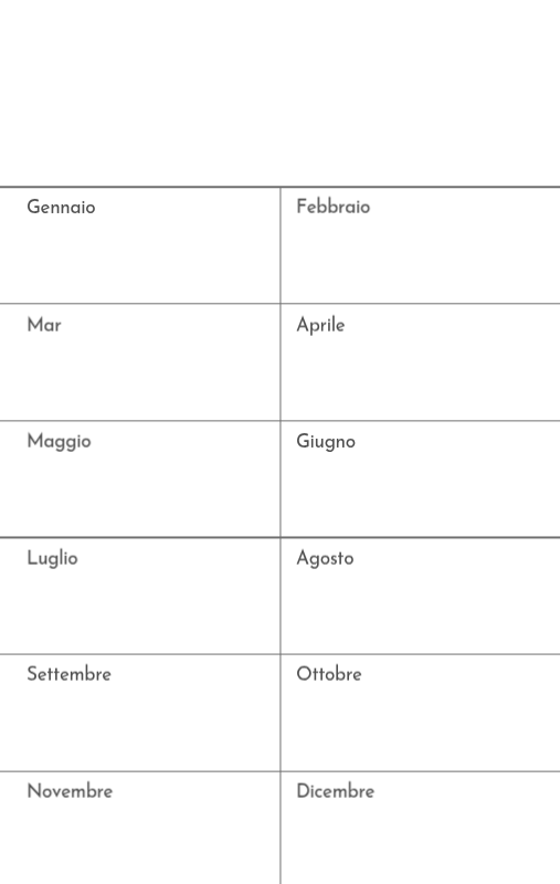 Un calendario fotografico dall'atmosfera pulita e urbana