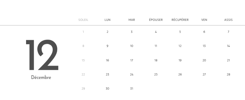 Un calendrier photo à l'allure urbaine et épurée