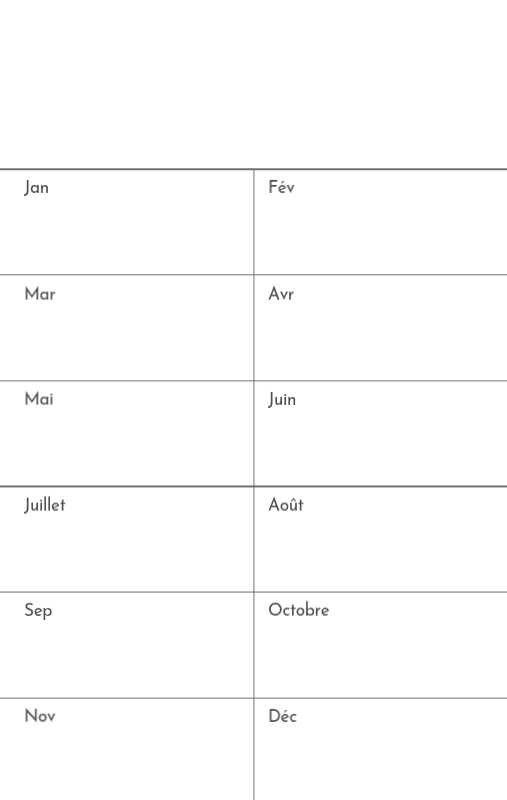 Un calendrier photo à l'allure urbaine et épurée