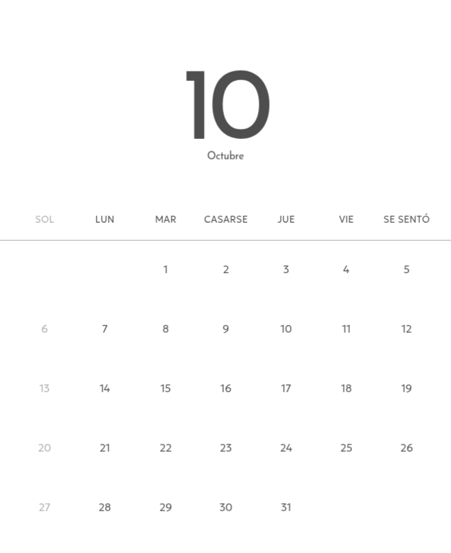Un calendario fotográfico con un toque limpio y urbano