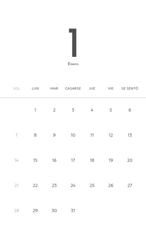 Un calendario fotográfico con un toque limpio y urbano