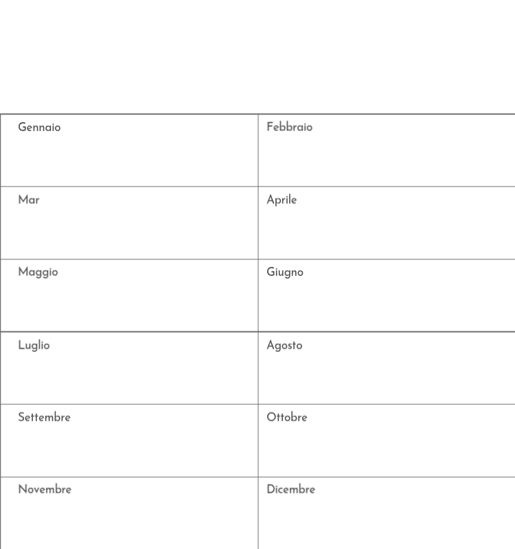 Un calendario fotografico dall'atmosfera pulita e urbana