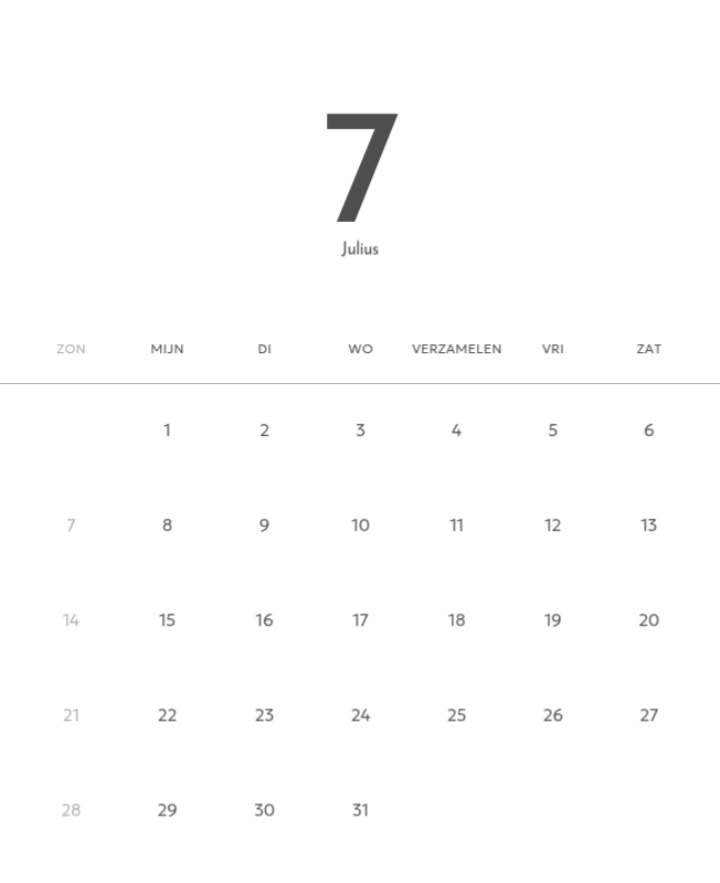 Een fotokalender met een strakke, stedelijke uitstraling