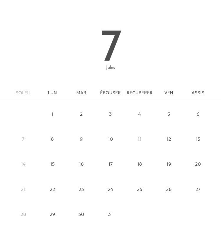 Un calendrier photo à l'allure urbaine et épurée