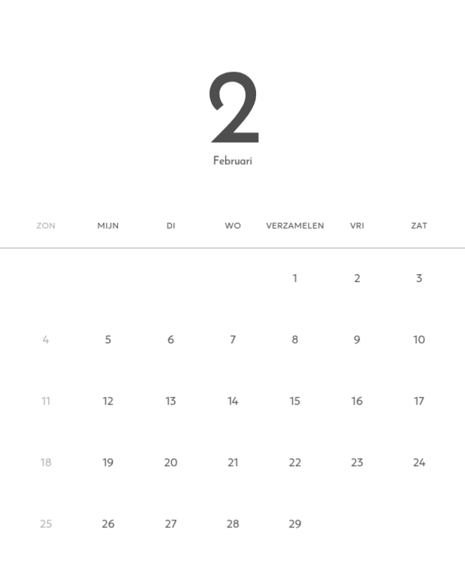 Een fotokalender met een strakke, stedelijke uitstraling