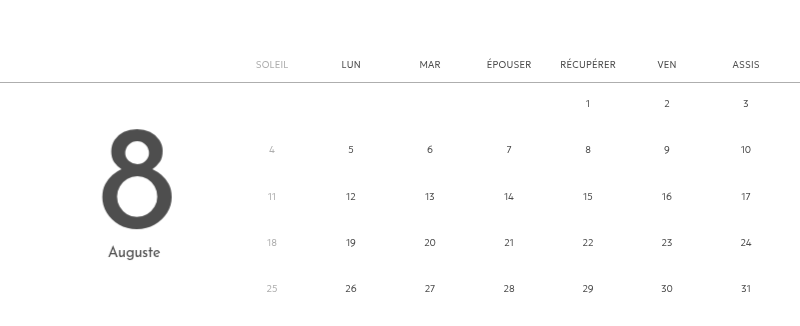 Un calendrier photo à l'allure urbaine et épurée