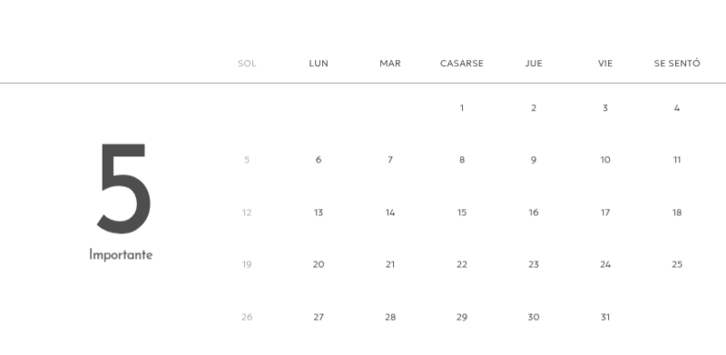 Un calendario fotográfico con un toque limpio y urbano
