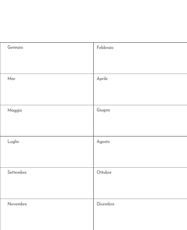 Un calendario fotografico dall'atmosfera pulita e urbana