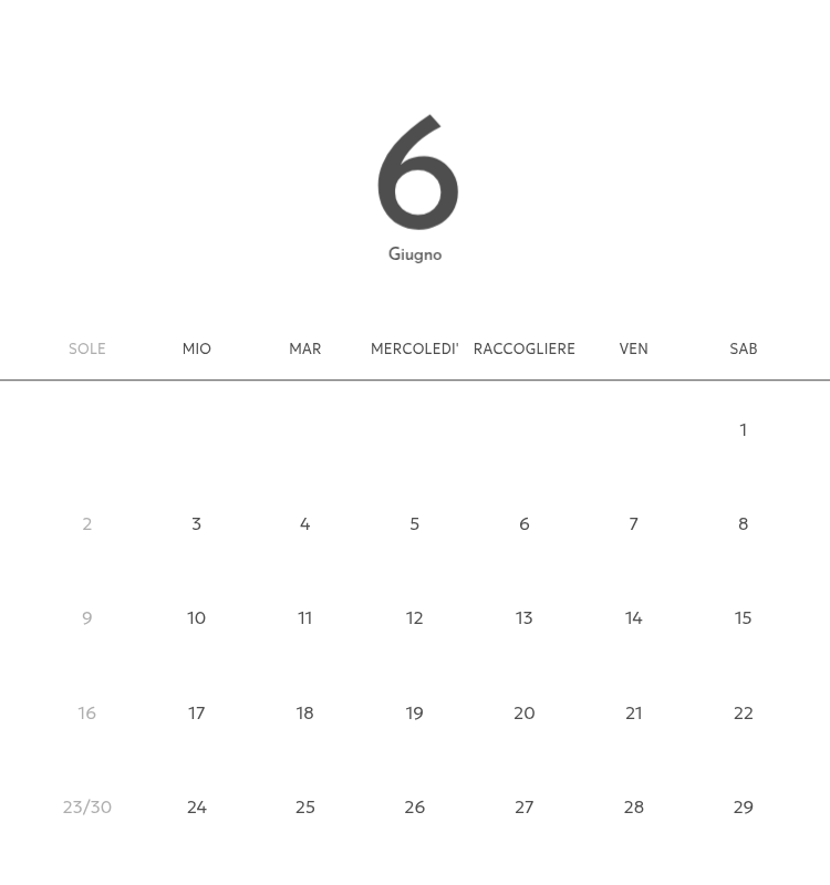 Un calendario fotografico dall'atmosfera pulita e urbana