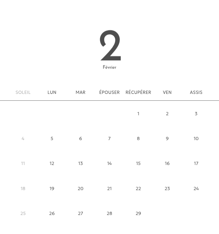 Un calendrier photo à l'allure urbaine et épurée