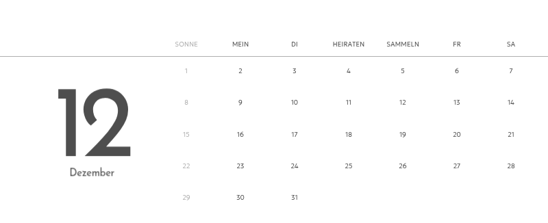 Ein Fotokalender mit klarem, urbanem Charakter
