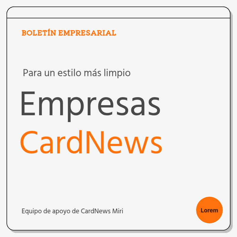 Tarjeta de visita sencilla en gris y naranjaAnuncios de noticias