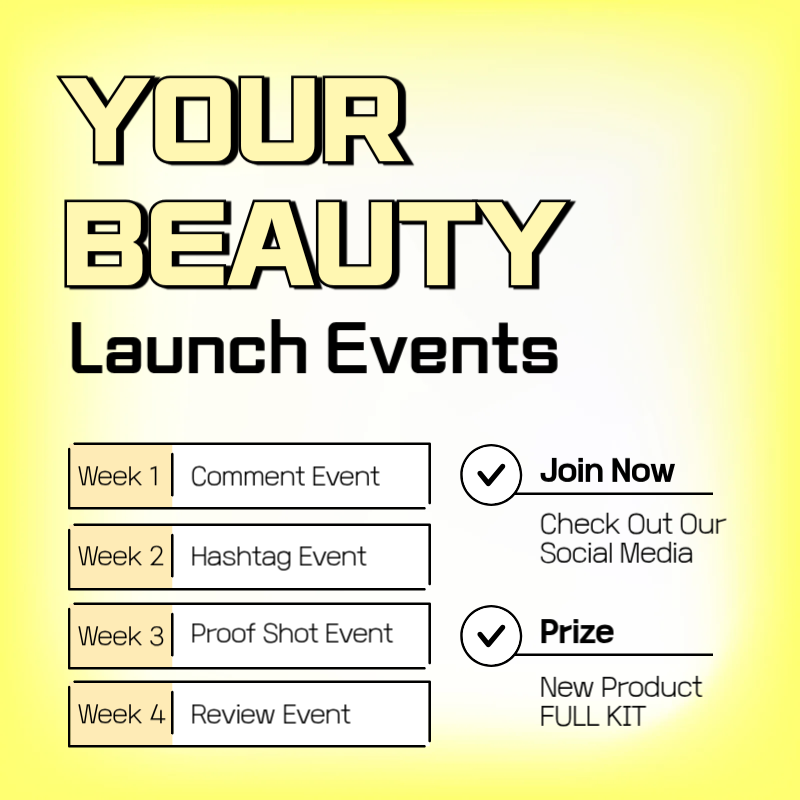 Yellow Modern Beauty Promotion Social Media Post