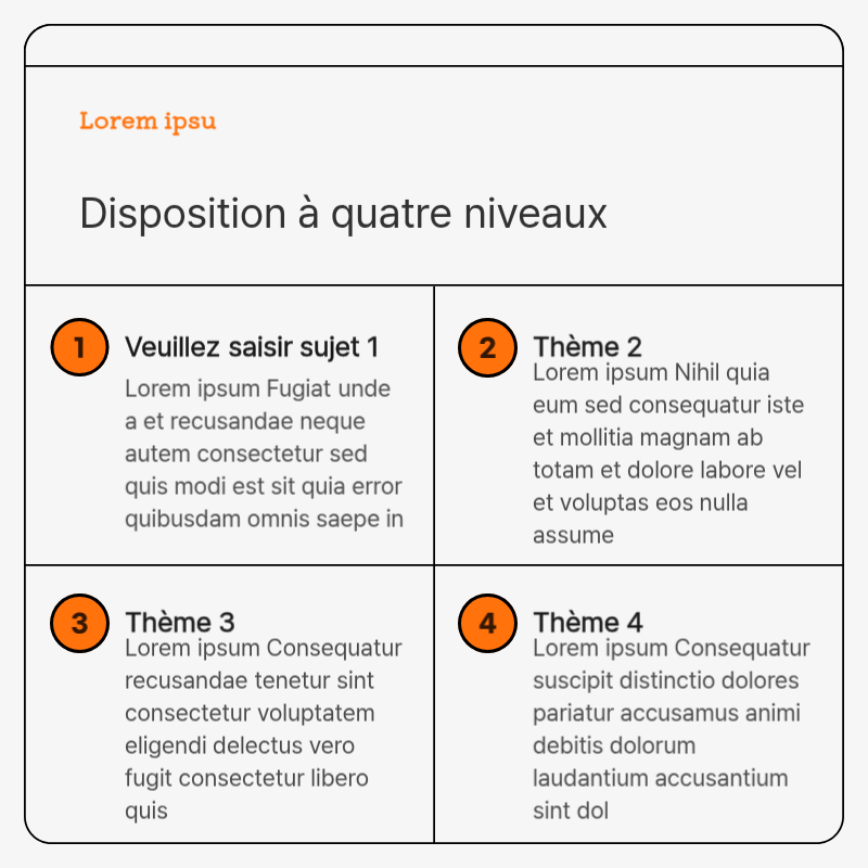 Carte de visite simple en gris et orangeAnnonces