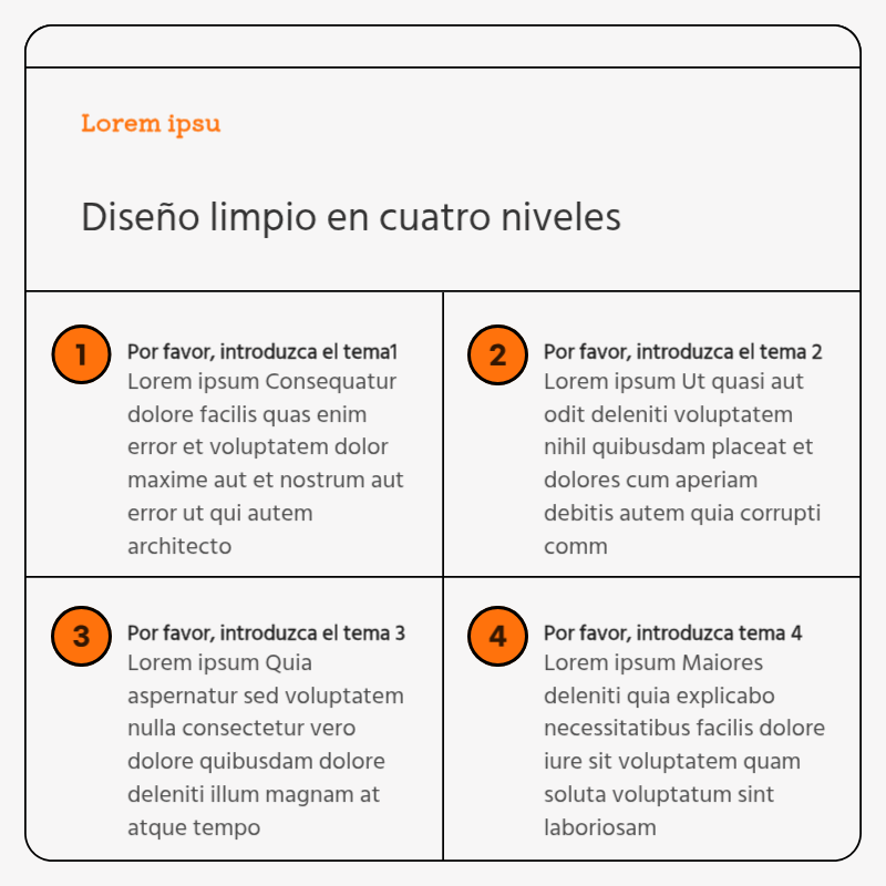Tarjeta de visita sencilla en gris y naranjaAnuncios de noticias