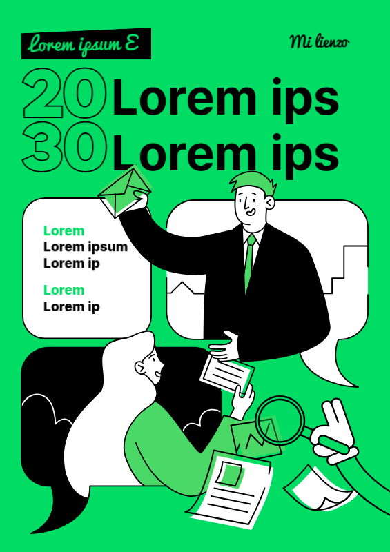 Un sencillo anuncio de contratación de verano en verde y negro