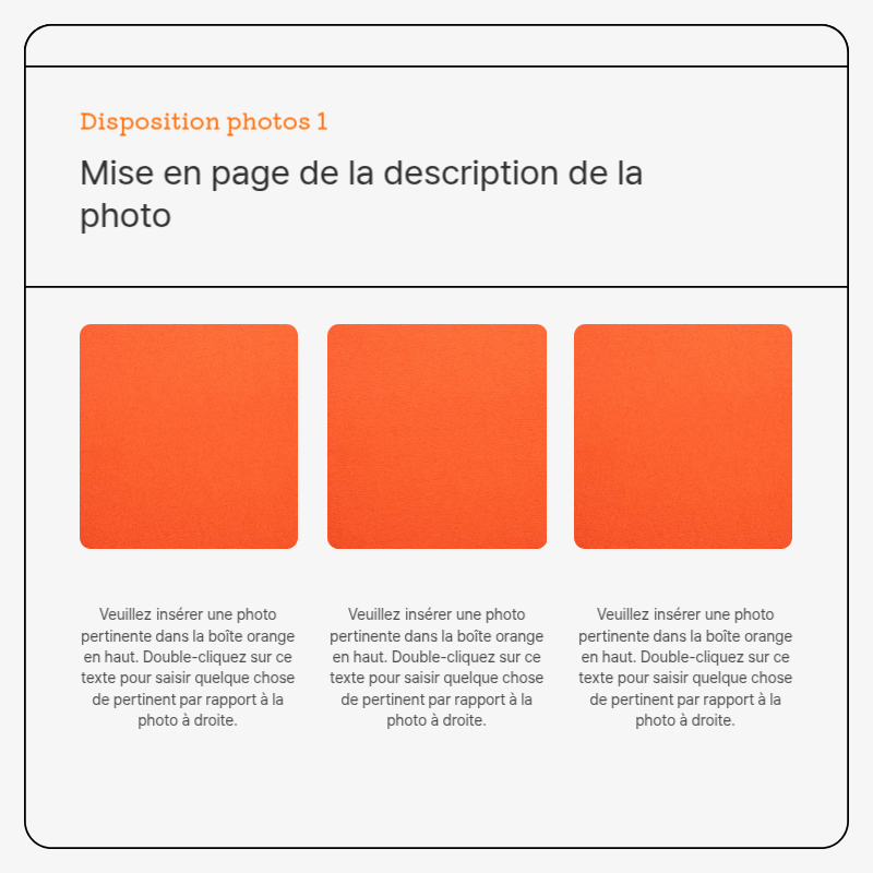 Carte de visite simple en gris et orangeAnnonces