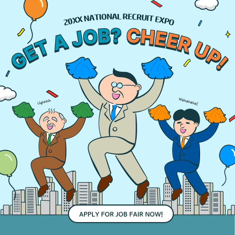 블루코믹 채용공고 소셜미디어 게시물