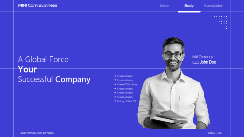 블루 모던 비즈니스 프레젠테이션