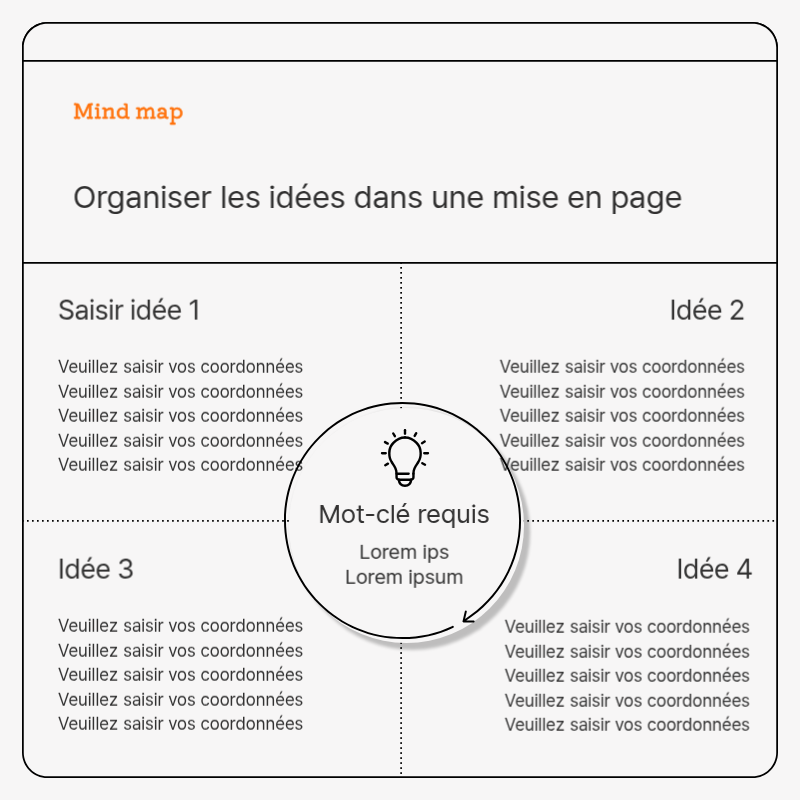 Carte de visite simple en gris et orangeAnnonces