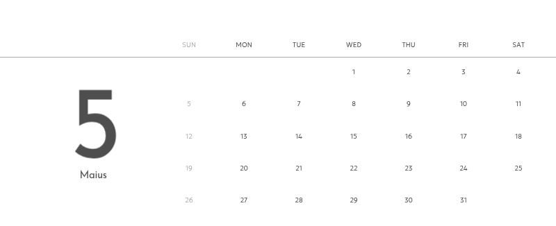 A photo calendar with a clean, urban feel