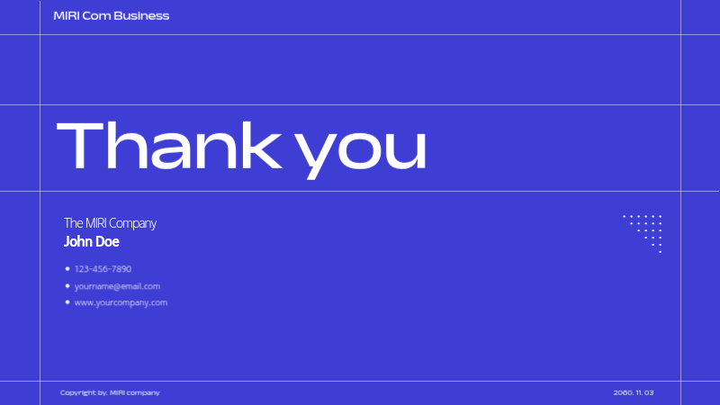 블루 모던 비즈니스 프레젠테이션