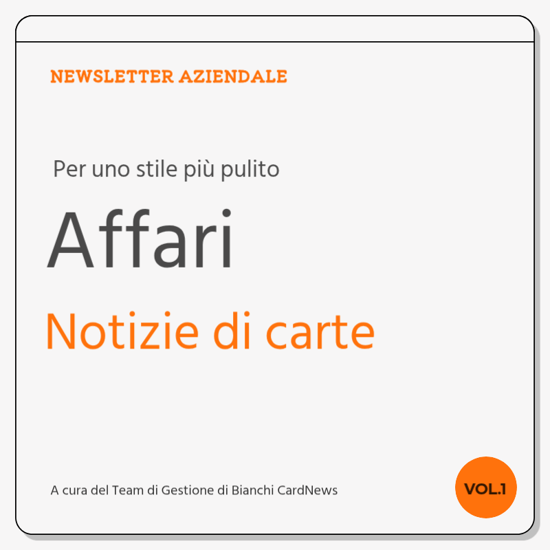 Biglietto da visita semplice in grigio e arancioneNews Ads