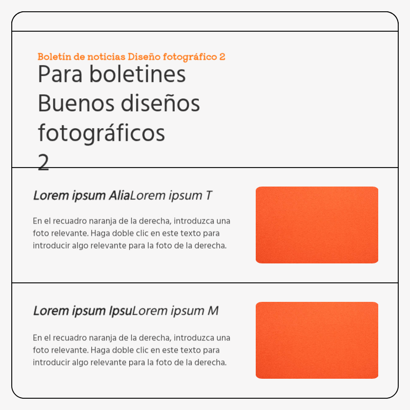 Tarjeta de visita sencilla en gris y naranjaAnuncios de noticias