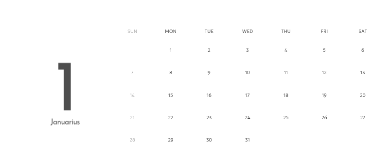 A photo calendar with a clean, urban feel