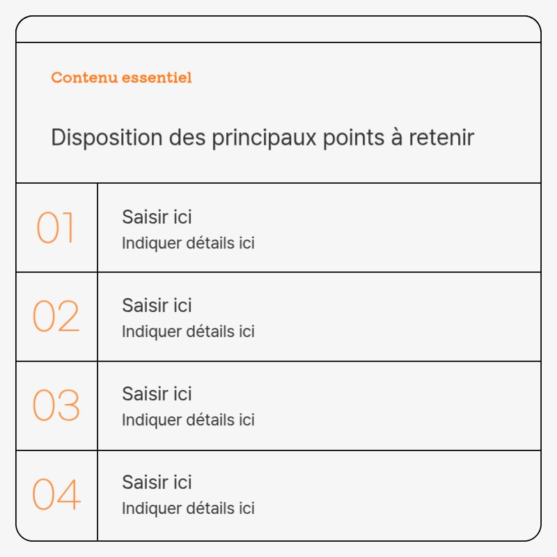 Carte de visite simple en gris et orangeAnnonces