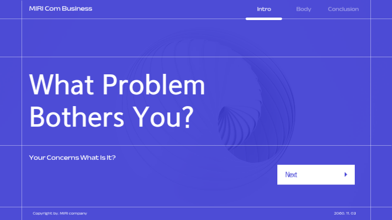 블루 모던 비즈니스 프레젠테이션