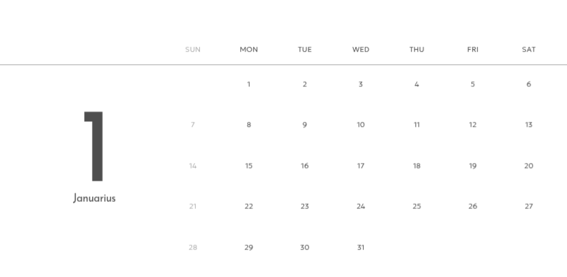 A photo calendar with a clean, urban feel