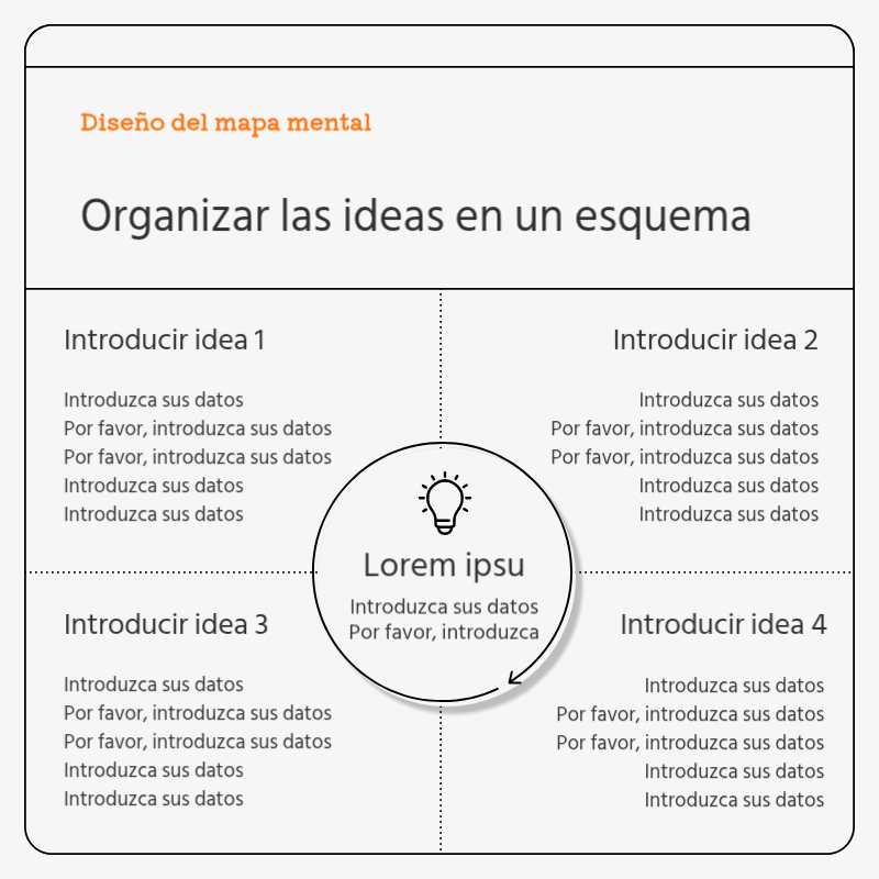 Tarjeta de visita sencilla en gris y naranjaAnuncios de noticias