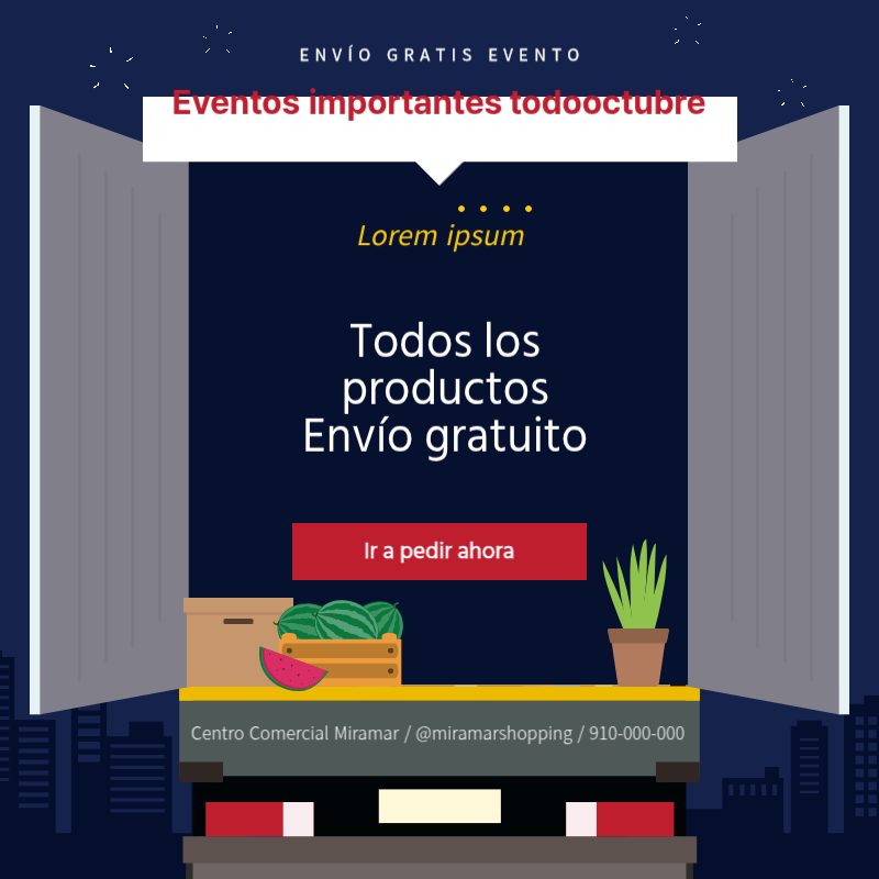 Promocione el envío gratuito de productos sencillos en azul marino