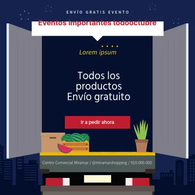 Promocione el envío gratuito de productos sencillos en azul marino