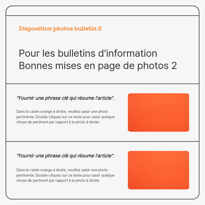 Carte de visite simple en gris et orangeAnnonces