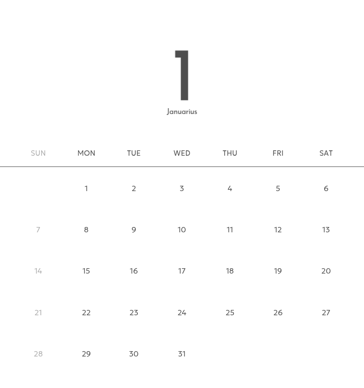 A photo calendar with a clean, urban feel
