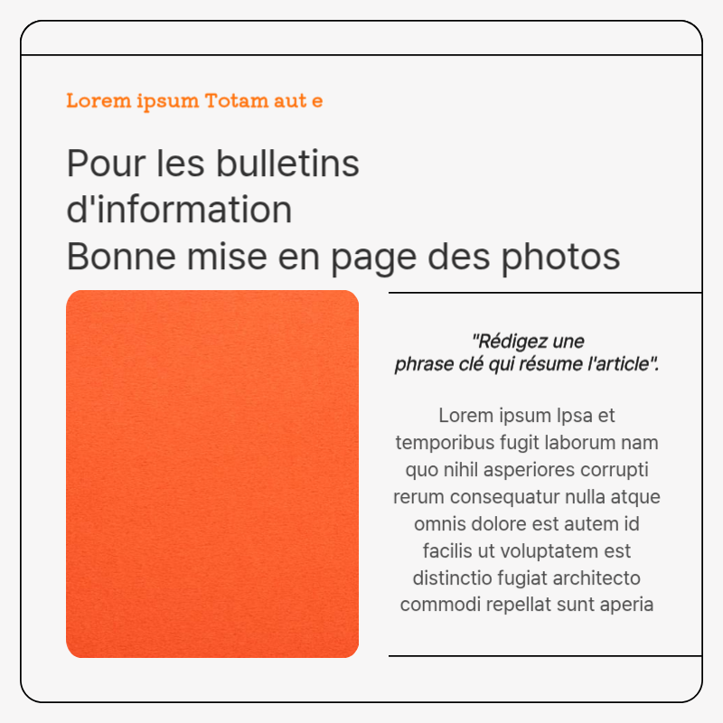 Carte de visite simple en gris et orangeAnnonces