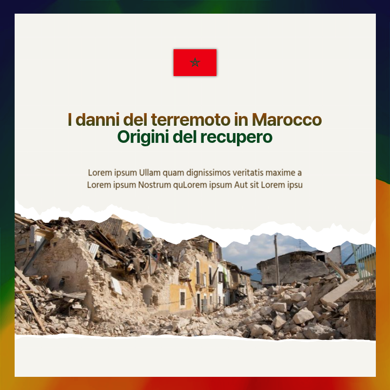 Un semplice post di preghiera rosso e verde per la ripresa del terremoto