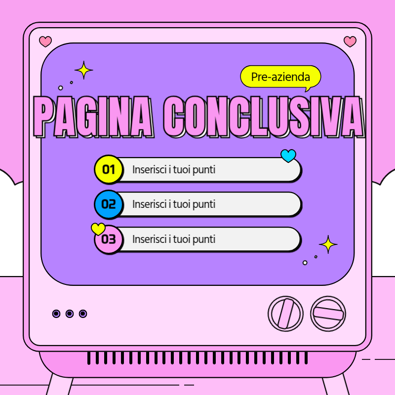 Promuovere cornici TV retrò kitsch in rosa e viola