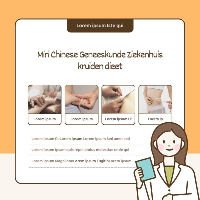 Een eenvoudige illustratie in lichtblauw promoot het dieet van de Chinese geneeskunde