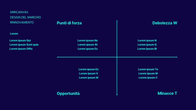 Una proposta di rinnovo del marchio semplice e blu navy