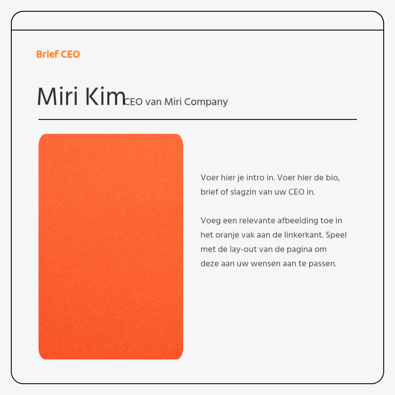 Eenvoudig visitekaartje in grijs en oranjeNieuwsadvertenties