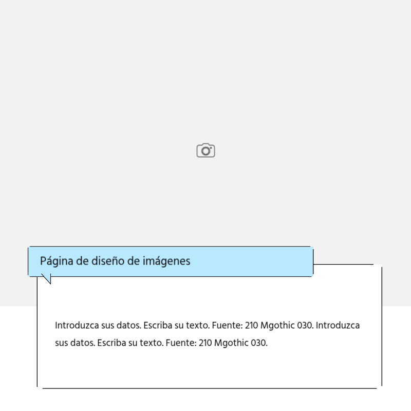 Crear un sencillo puesto promocional en azul claro y gris Presentación