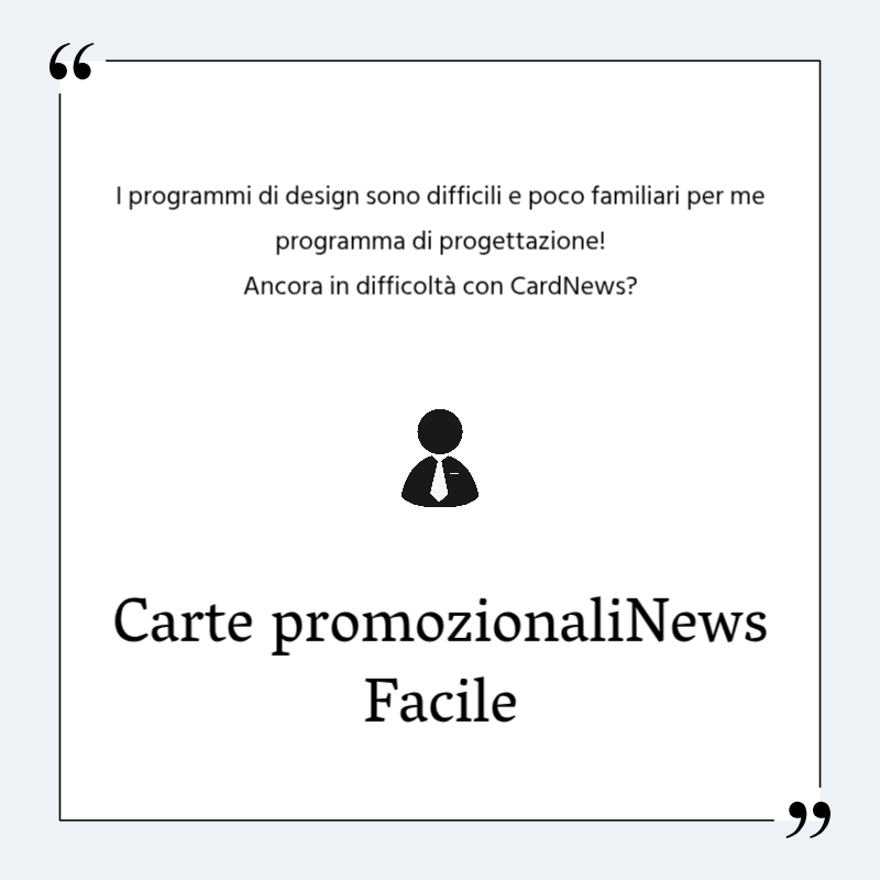 Creare un semplice post promozionale in blu chiaro e grigio Presentazione