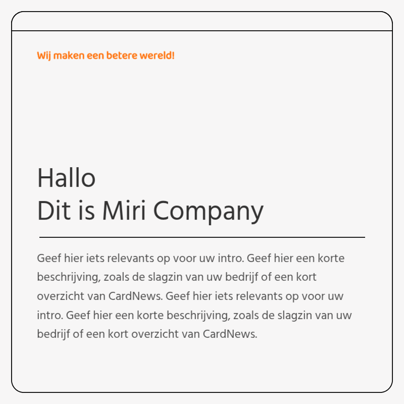 Eenvoudig visitekaartje in grijs en oranjeNieuwsadvertenties