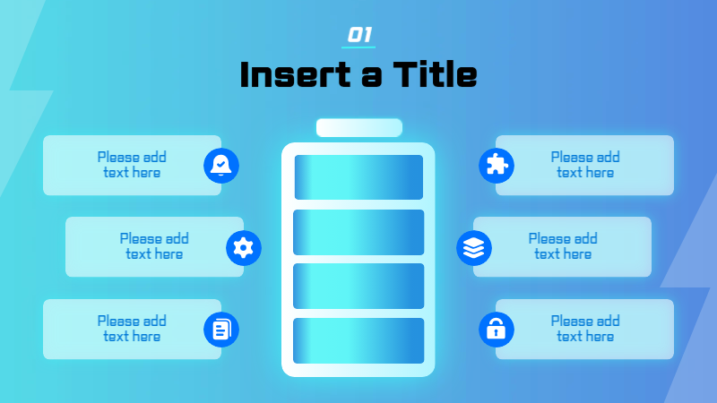 블루 모던 배터리 보고서 프레젠테이션